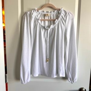 Michael Michael kors white peasant blouse size medium